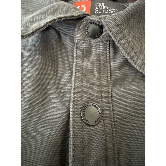 The American Outdoorsman Men's gray & plaid Fleece Lined Shirt size large - Picture 13 of 16